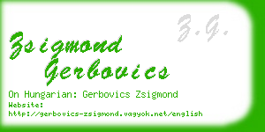 zsigmond gerbovics business card